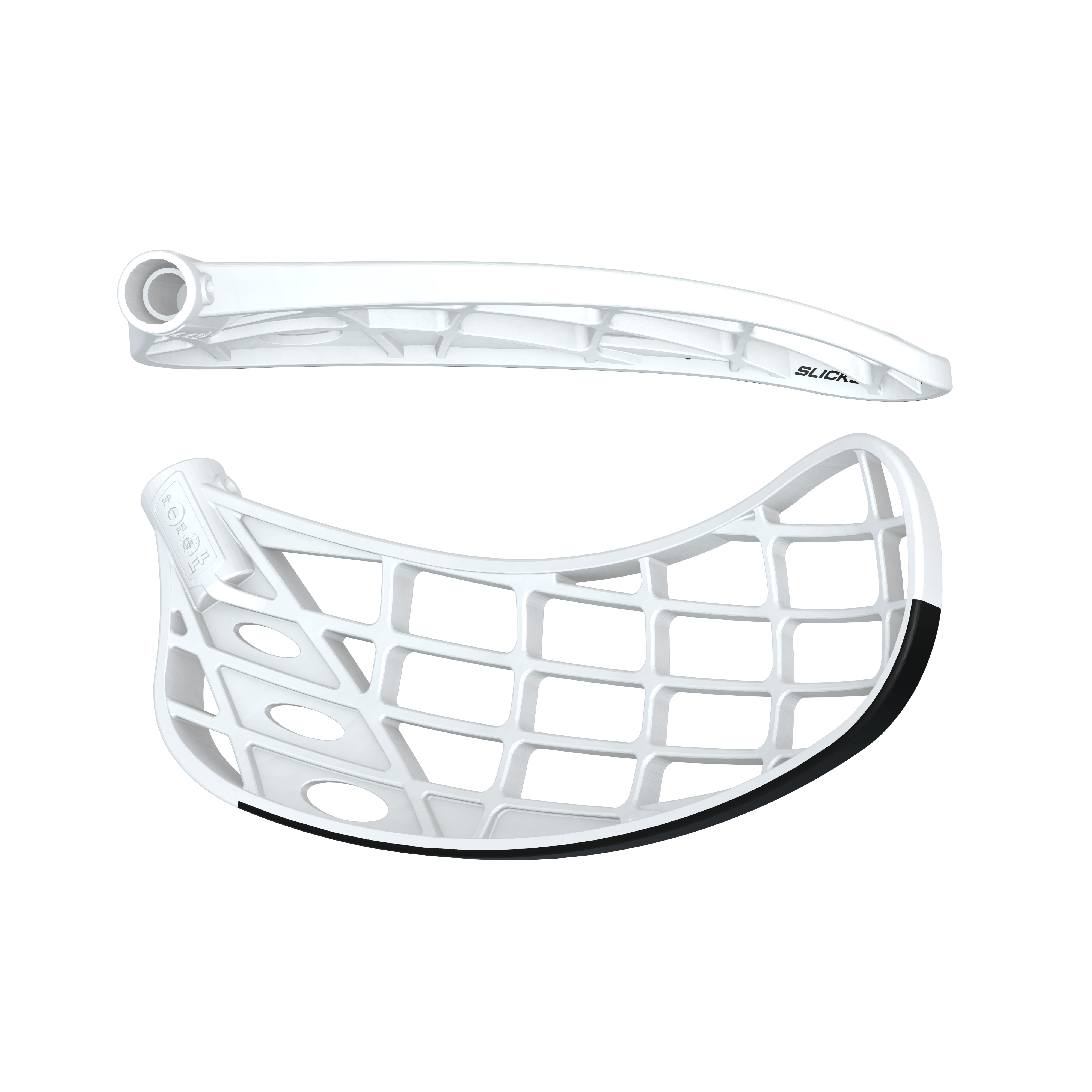 Floorball blad - FAT PIPE SILK SLICKS PPS - Stavblad - Ghost white/Coal Black