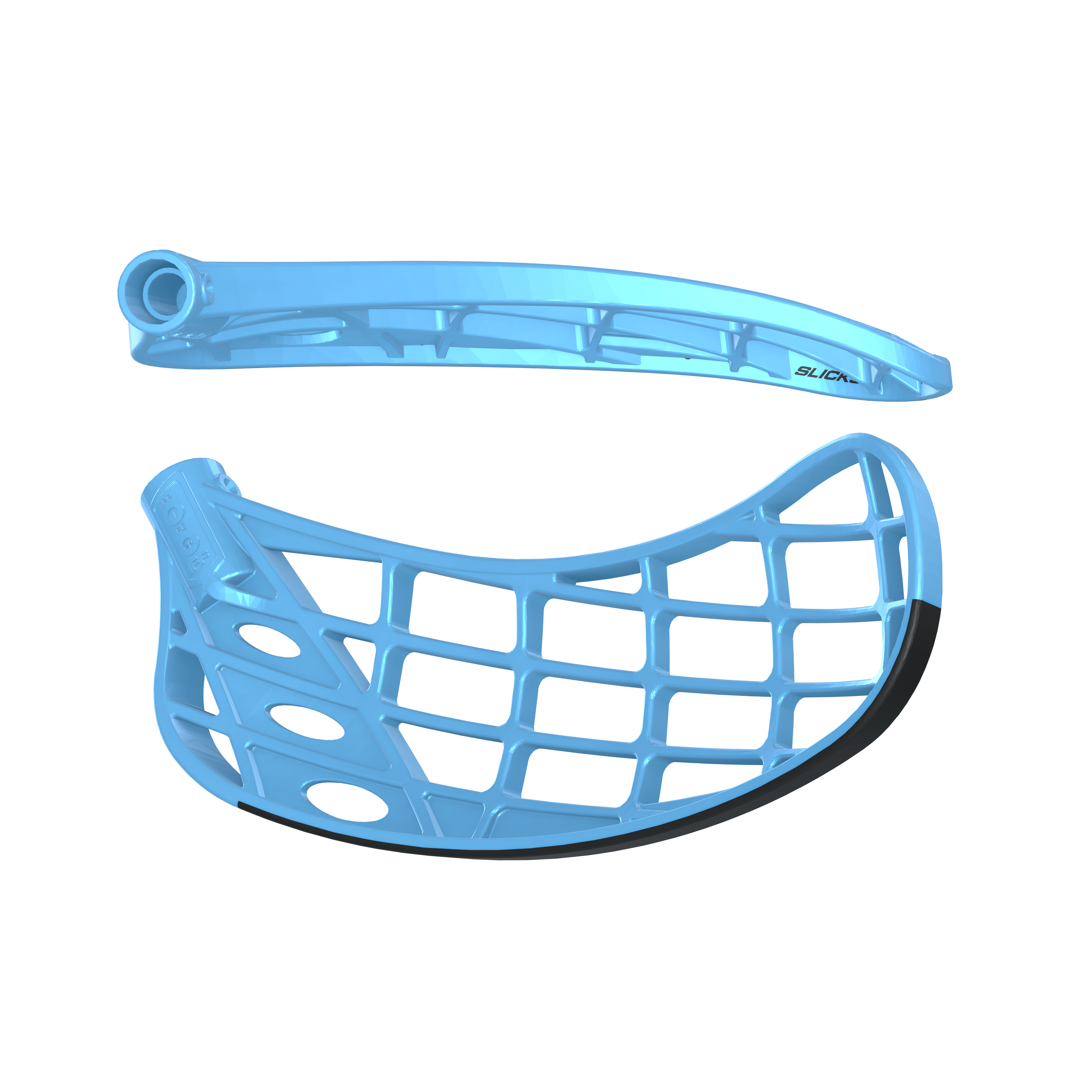 Floorball blad - FAT PIPE SILK SLICKS PPS - Stavblad - Surf Blue/Goal Black