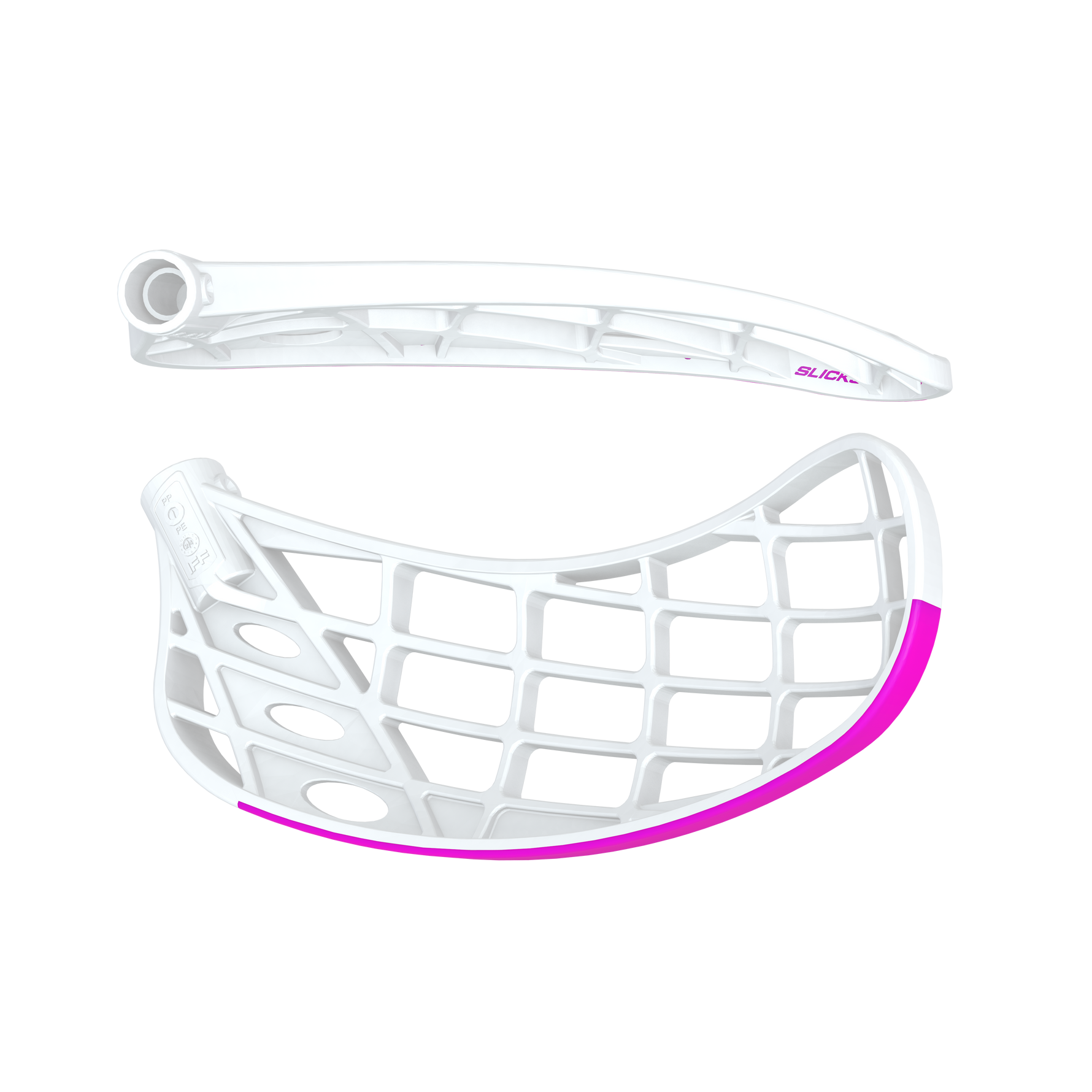 Floorball blad - FAT PIPE SILK SLICKS PPS - Stavblad - Ghost white/Le pink