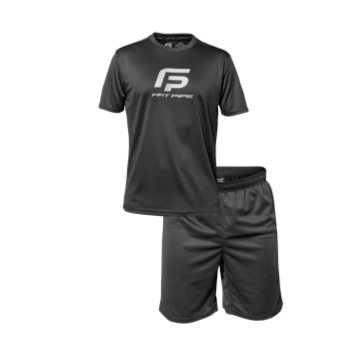 Fatpipe spillesæt - Floorball t-shirt og shorts spillesæt - Sort