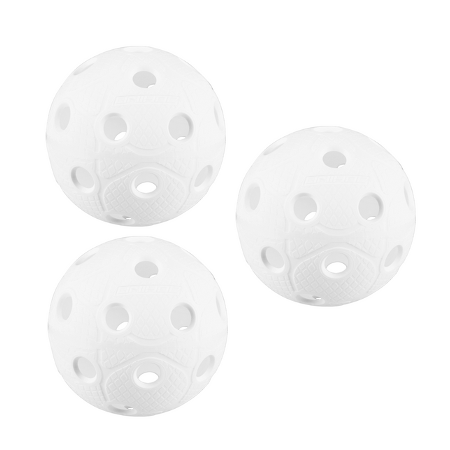 3-Pak Dynamic Floorball Bolde (Hvid)