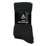 Select - 3-pak Basic sportsstrømper - Sort