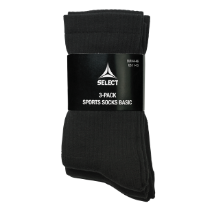 Select - 3-pak Basic sportsstrømper - Sort