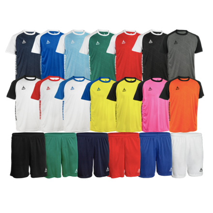 Select - 15 spillesæt - Inkl T-shirt, Shorts, strømper og klublogo
