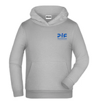 Str. 98-164cm og S-XXL - Privatskolen Frederikshavn - Hættetrøje - Grå med logo