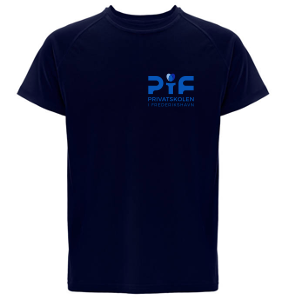 Str. 8-12 år og XS-XL - Privatskolen Frederikshavn - Sports T-shirt - Navy blue med logo