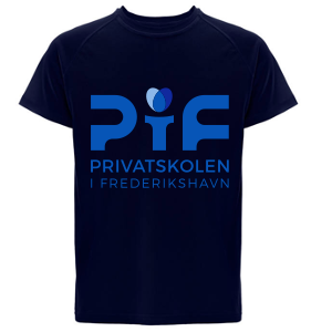 Str. 8-12 år og XS-XL - Privatskolen Frederikshavn - Sports T-shirt - Navy blue med logo