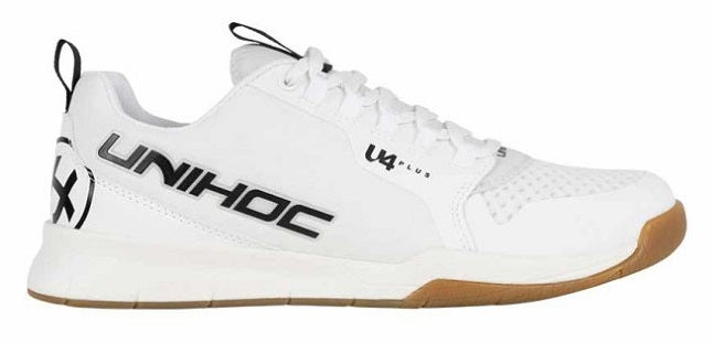 Str. 42-45 - U4 Plus Men - Indendørs Unihoc drenge / herre sko, hvid/sort