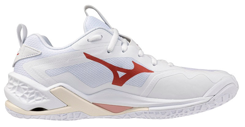 Str. 38,5-41 Floorball sko - Mizuno Wave Stealth NEO 2 - Kvindesko - Hvid/rosa/lava
