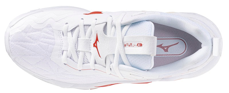 Str. 38,5-41 Floorball sko - Mizuno Wave Stealth NEO 2 - Kvindesko - Hvid/rosa/lava
