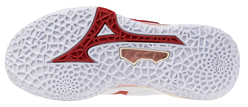 Str. 38,5-41 Floorball sko - Mizuno Wave Stealth NEO 2 - Kvindesko - Hvid/rosa/lava