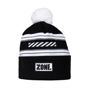 Hue - Zone Beanie Freezing - Floorball vinterhue i sort/hvid